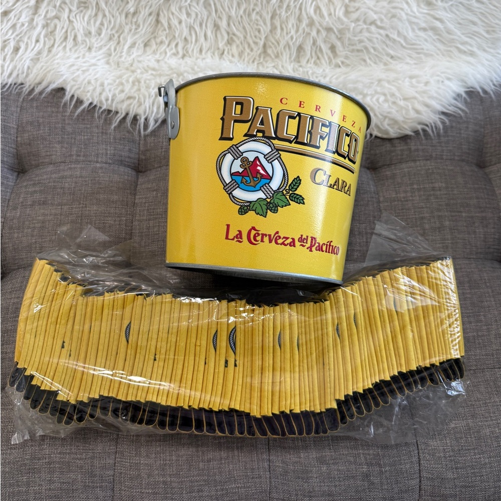 Pacifico Ice Bucket and 50 Koozies Set